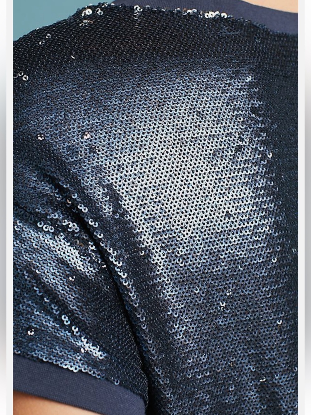 Moulinette Soeurs Navy Sequin Shift Mini Dress - Picture 8 of 8